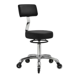 Clio With Backrest Medical Stool Black Onyx