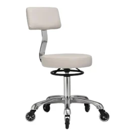Clio With Backrest Medical Stool Warm Stone