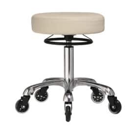Zelus Round Medical Stool Almond Beige
