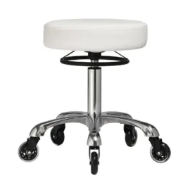 Zelus Round Medical Stool Natural White